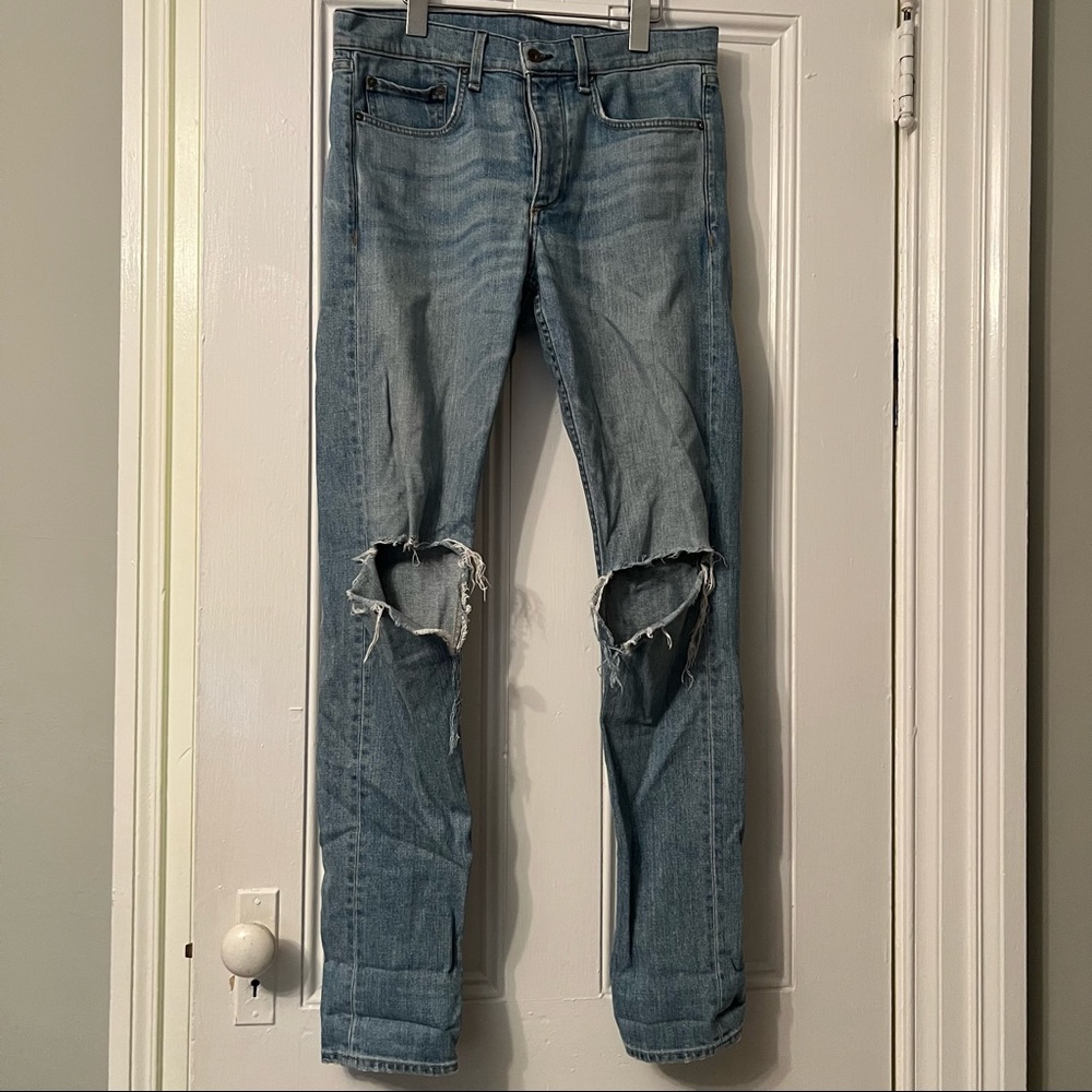 Rag and Bone Knee Ripped Jeans Fit 1
